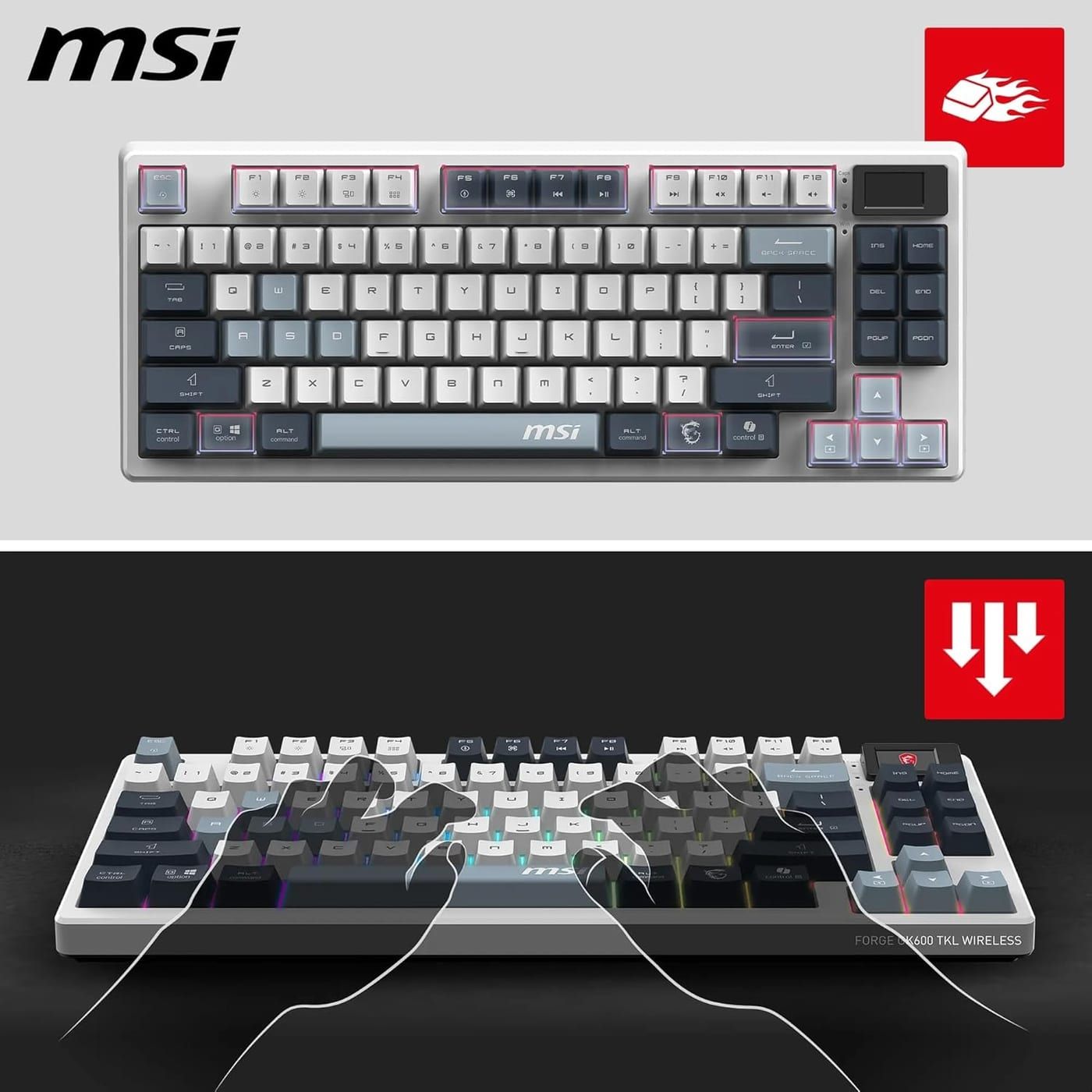 MSI Forge GK600 TKL — Herstelleransicht 3 von 4